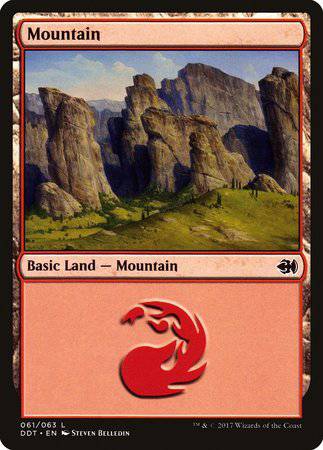 Mountain (61) [Duel Decks: Merfolk vs. Goblins] - Destination Retro