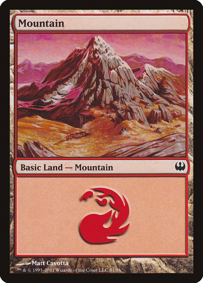 Mountain (81) [Duel Decks: Knights vs. Dragons] - Destination Retro