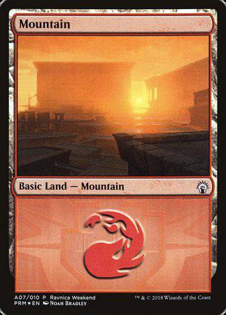 Mountain - Boros (A07) [GRN Ravnica Weekend] - Destination Retro