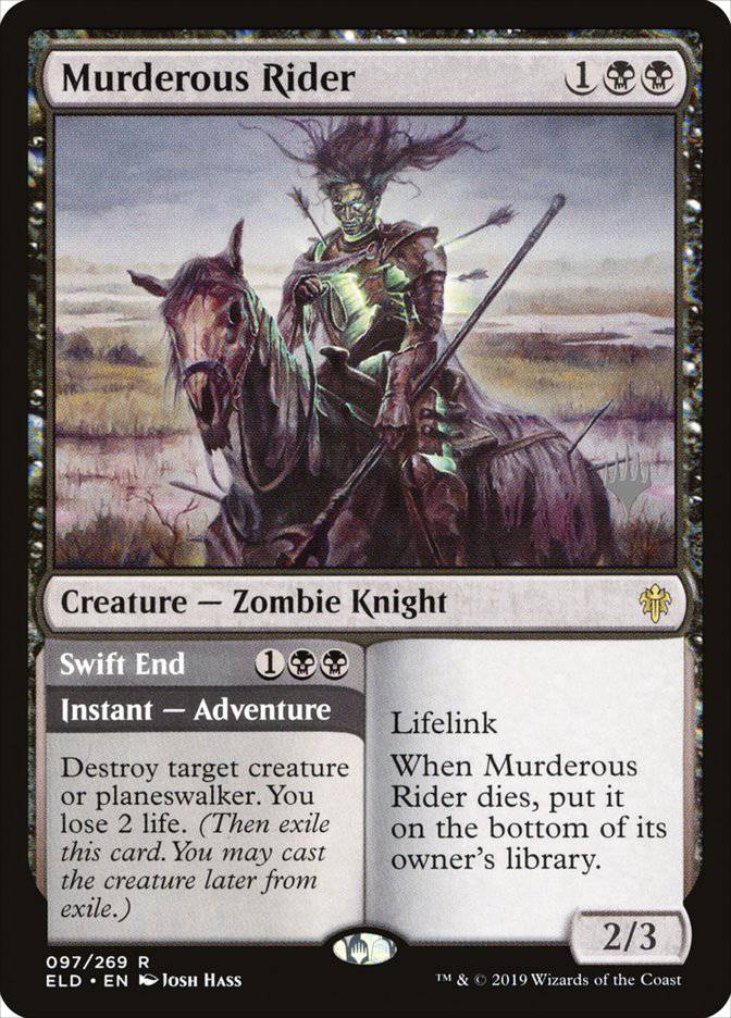 Murderous Rider // Swift End (Promo Pack) [Throne of Eldraine Promos] - Destination Retro