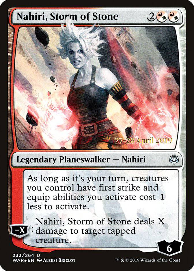 Nahiri, Storm of Stone  [War of the Spark Prerelease Promos] - Destination Retro