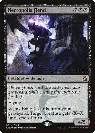 Necropolis Fiend [Khans of Tarkir Promos] - Destination Retro