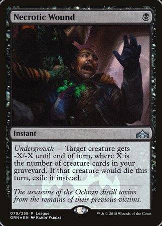 Necrotic Wound [Guilds of Ravnica Promos] - Destination Retro