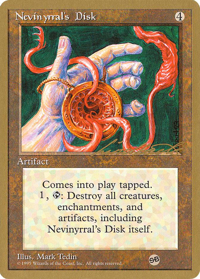 Nevinyrral's Disk (Leon Lindback) (SB) [Pro Tour Collector Set] - Destination Retro