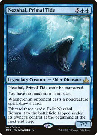 Nezahal, Primal Tide [Rivals of Ixalan Promos] - Destination Retro