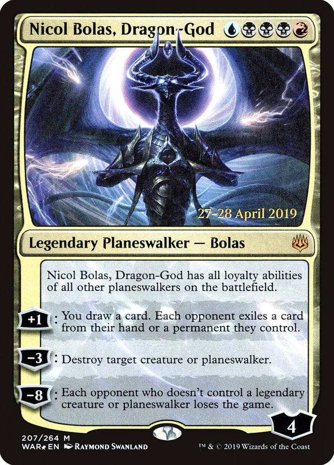 Nicol Bolas, Dragon-God  [War of the Spark Prerelease Promos] - Destination Retro