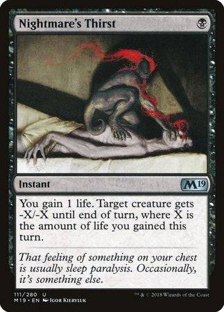 Nightmare's Thirst [Core Set 2019] - Destination Retro