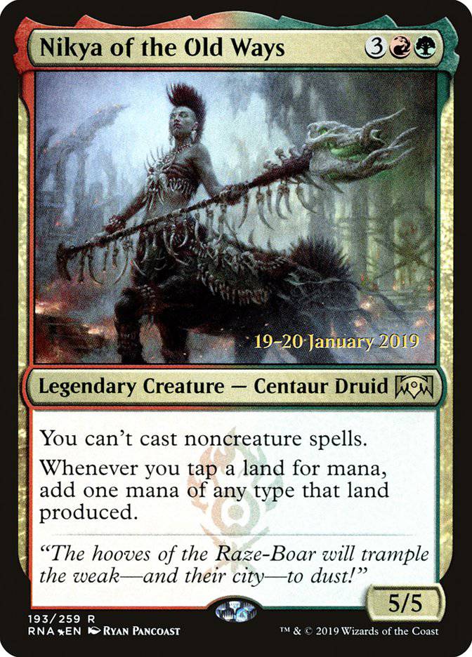 Nikya of the Old Ways [Ravnica Allegiance Prerelease Promos] - Destination Retro