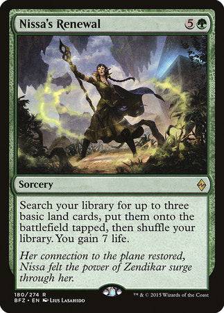 Nissa's Renewal [Battle for Zendikar] - Destination Retro