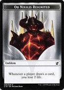 Ob Nixilis, Reignited Emblem // Zombie (010) Double-sided Token [Commander 2019] - Destination Retro