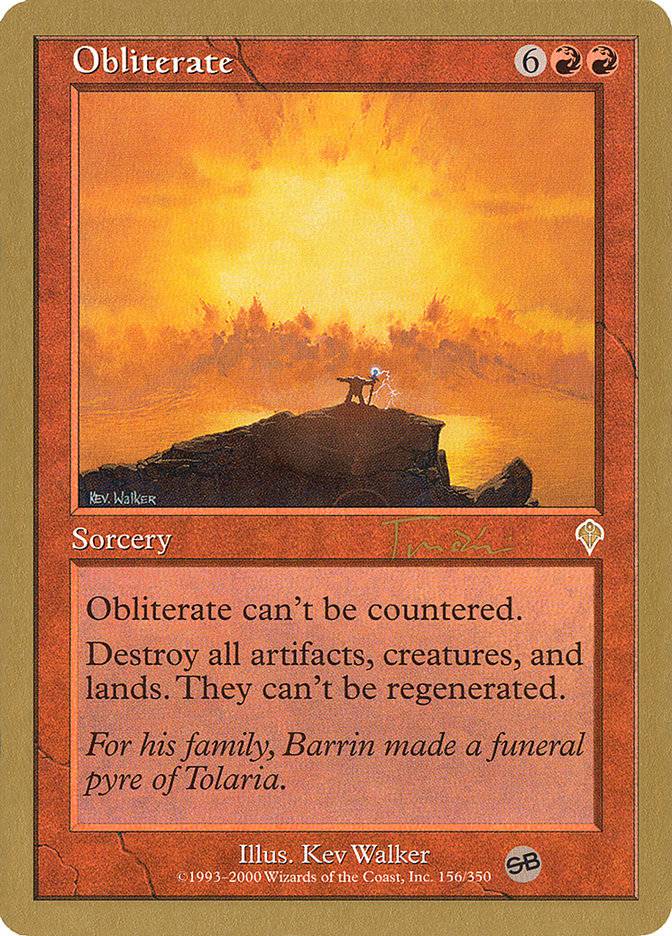 Obliterate (Jan Tomcani) (SB) [World Championship Decks 2001] - Destination Retro