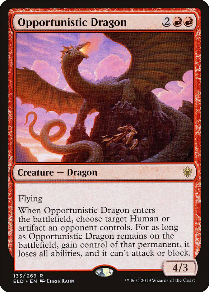 Opportunistic Dragon [Throne of Eldraine] - Destination Retro