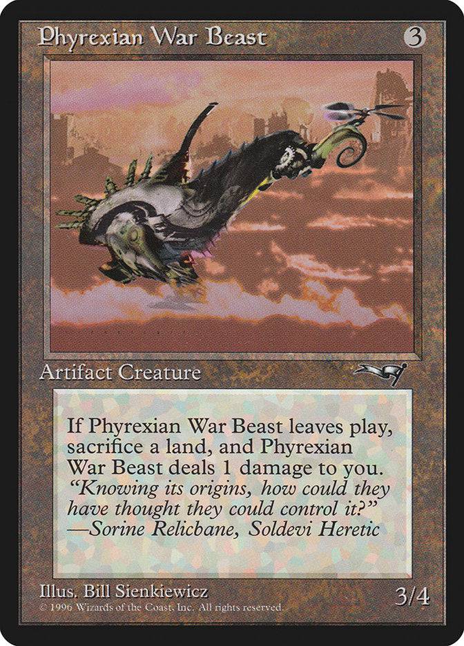 Phyrexian War Beast (Signature on Left) [Alliances] - Destination Retro