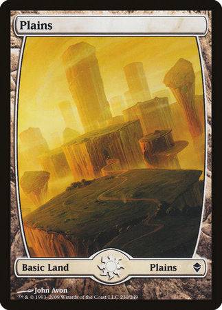 Plains (230) - Full Art [Zendikar] - Destination Retro