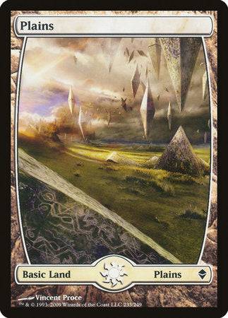 Plains (233) - Full Art [Zendikar] - Destination Retro