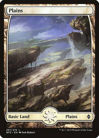 Plains (251) - Full Art [Battle for Zendikar] - Destination Retro