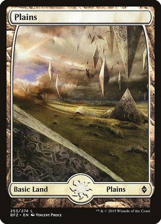Plains (253) - Full Art [Battle for Zendikar] - Destination Retro