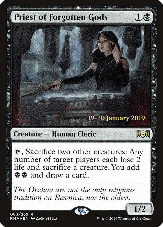 Priest of Forgotten Gods [Ravnica Allegiance Prerelease Promos] - Destination Retro