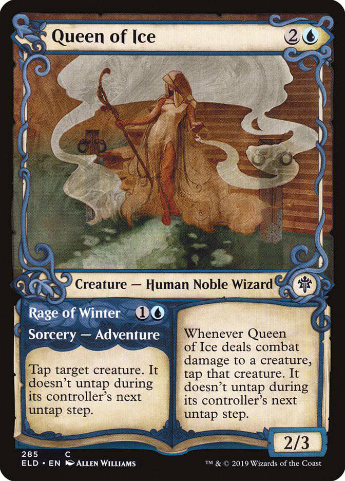 Queen of Ice // Rage of Winter (Showcase) [Throne of Eldraine] - Destination Retro