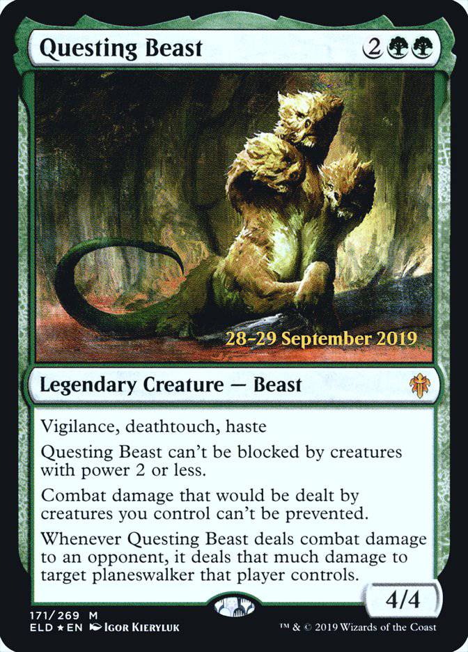Questing Beast  [Throne of Eldraine Prerelease Promos] - Destination Retro