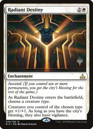 Radiant Destiny [Rivals of Ixalan Promos] - Destination Retro