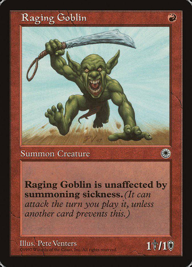 Raging Goblin (No Flavor Text) [Portal] - Destination Retro