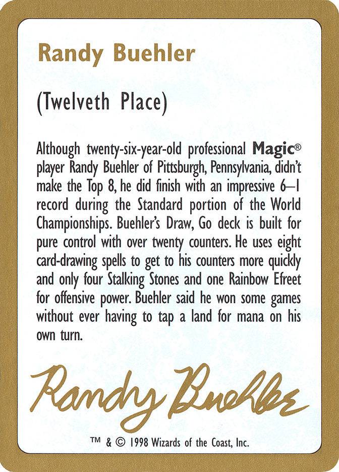 Randy Buehler Bio [World Championship Decks 1998] - Destination Retro