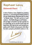 Raphael Levy Bio [World Championship Decks 2002] - Destination Retro