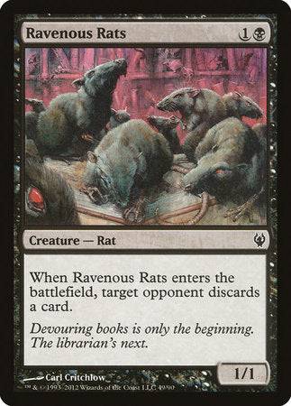 Ravenous Rats [Duel Decks: Izzet vs. Golgari] - Destination Retro