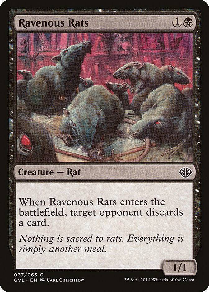 Ravenous Rats (Garruk vs. Liliana) [Duel Decks Anthology] - Destination Retro