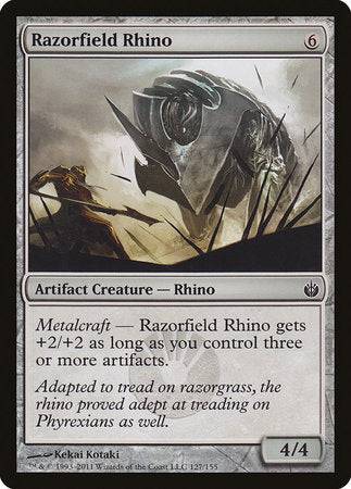Razorfield Rhino [Mirrodin Besieged] - Destination Retro
