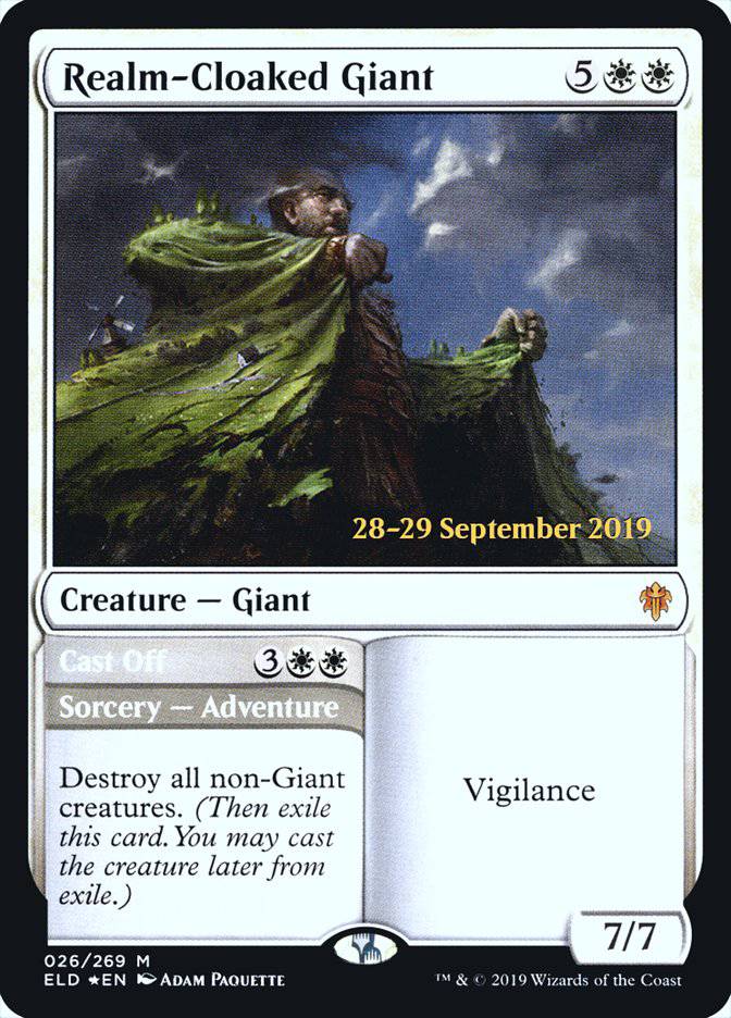 Realm-Cloaked Giant // Cast Off  [Throne of Eldraine Prerelease Promos] - Destination Retro