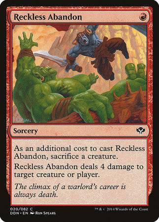 Reckless Abandon [Duel Decks: Speed vs. Cunning] - Destination Retro