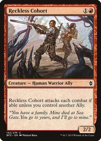 Reckless Cohort [Battle for Zendikar] - Destination Retro