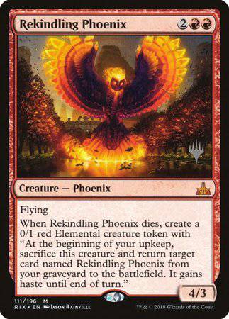 Rekindling Phoenix [Rivals of Ixalan Promos] - Destination Retro