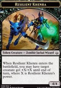 Resilient Khenra // Zombie Double-sided Token [Hour of Devastation Tokens] - Destination Retro