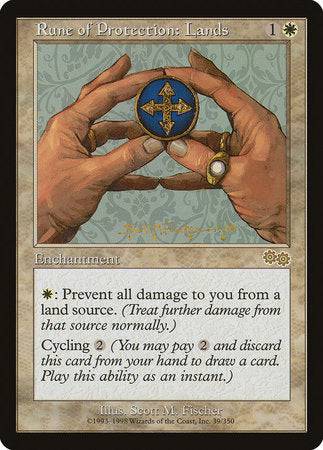 Rune of Protection: Lands [Urza's Saga] - Destination Retro