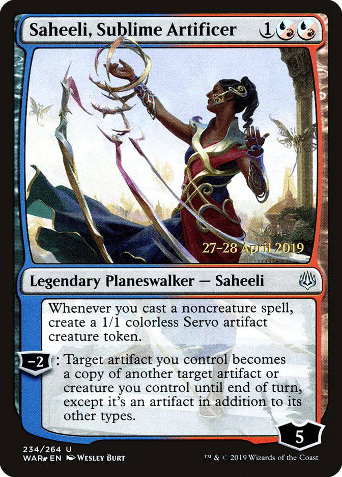 Saheeli, Sublime Artificer  [War of the Spark Prerelease Promos] - Destination Retro