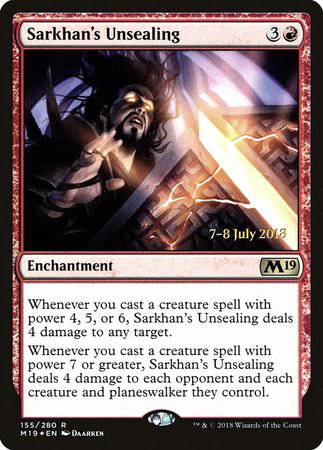 Sarkhan's Unsealing [Core Set 2019 Promos] - Destination Retro