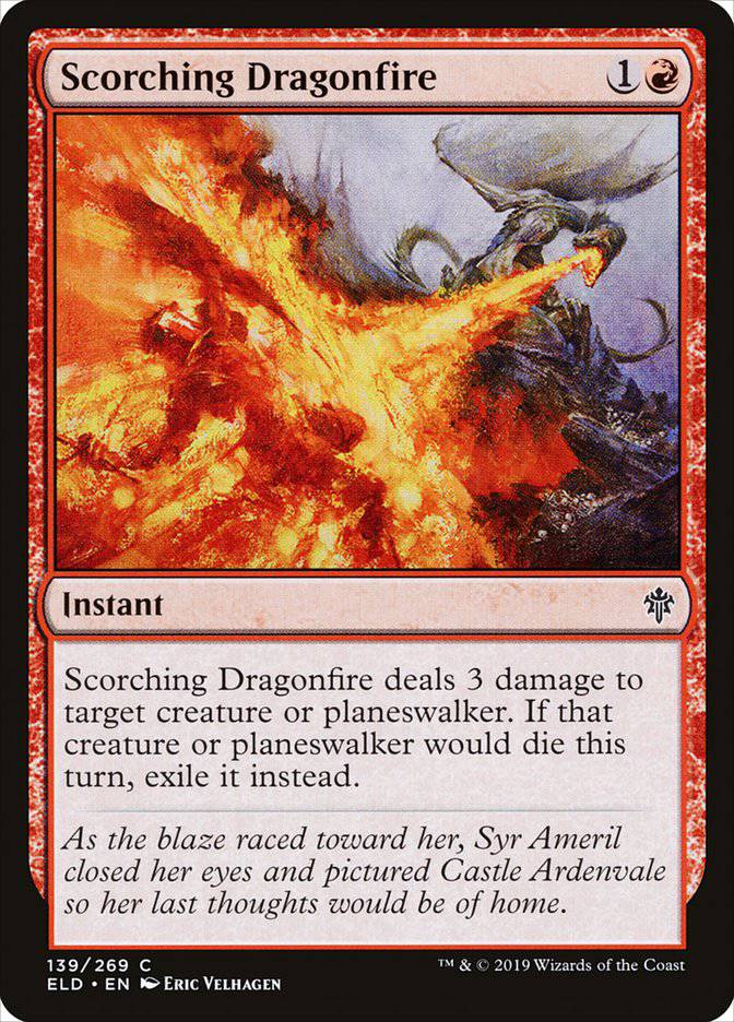 Scorching Dragonfire [Throne of Eldraine] - Destination Retro
