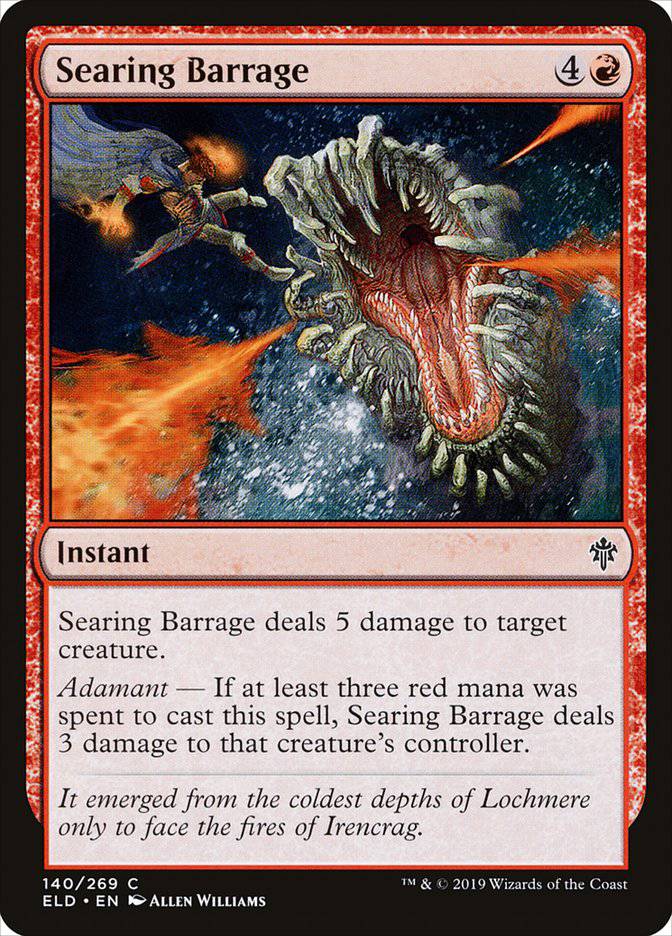 Searing Barrage [Throne of Eldraine] - Destination Retro