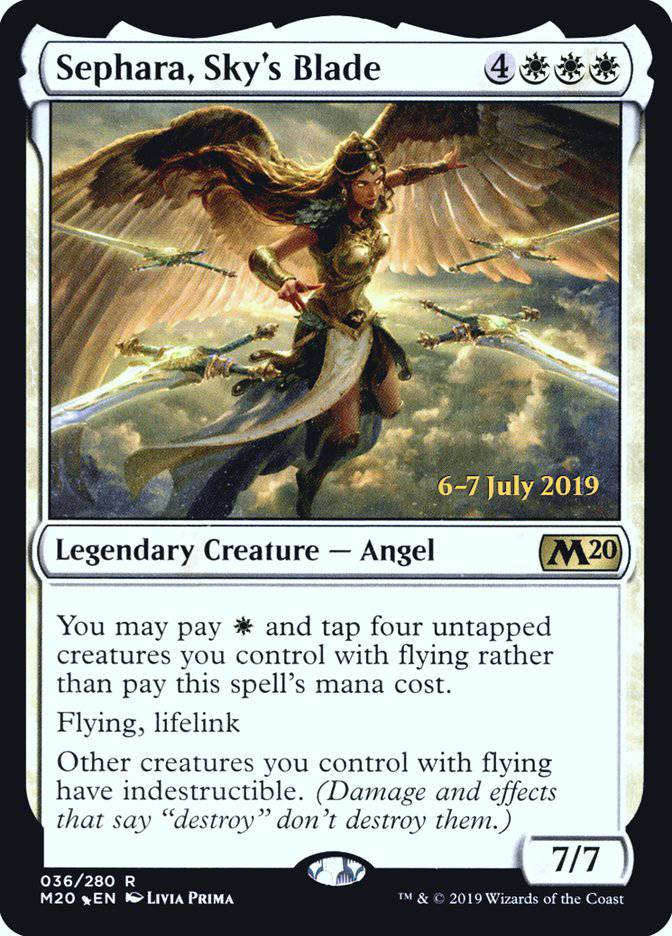 Sephara, Sky's Blade  [Core Set 2020 Prerelease Promos] - Destination Retro