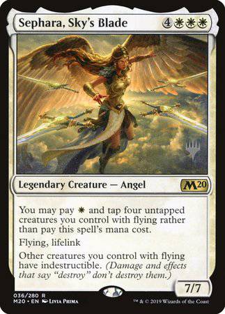 Sephara, Sky's Blade [Core Set 2020 Promos] - Destination Retro