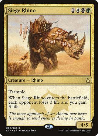 Siege Rhino [Khans of Tarkir] - Destination Retro