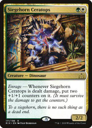 Siegehorn Ceratops [Rivals of Ixalan Promos] - Destination Retro