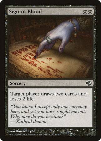 Sign in Blood [Duel Decks: Garruk vs. Liliana] - Destination Retro