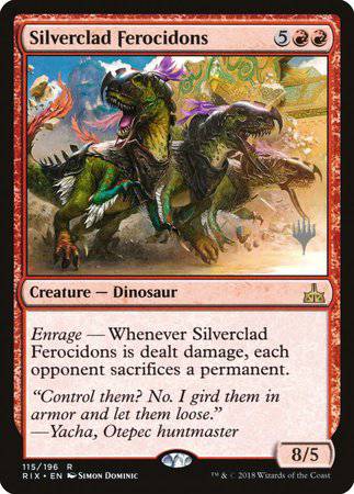 Silverclad Ferocidons [Rivals of Ixalan Promos] - Destination Retro