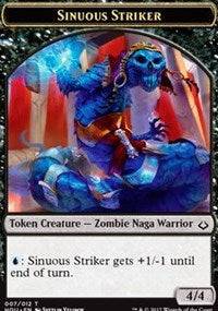 Sinuous Striker // Zombie Double-sided Token [Hour of Devastation Tokens] - Destination Retro