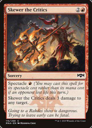 Skewer the Critics [Ravnica Allegiance] - Destination Retro