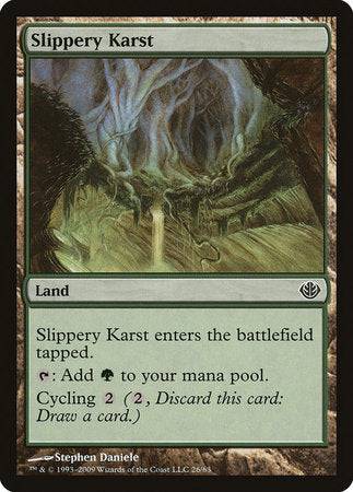Slippery Karst [Duel Decks: Garruk vs. Liliana] - Destination Retro